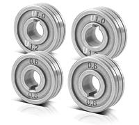 STAHLWERK Lot de 4 galets guide-fil/galets d'alimentation en fil avec profil en V de 0,6/0,8 mm et profil en U de 1,0/1,2 mm pour le soudage de l'aluminium, du fil fourré et du fil massif