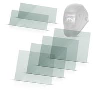 STAHLWERK Lot de 6 verres de rechange pour casque de soudage, intérieur et extérieur, verre de protection contre la soudure, verre de protection conforme à la norme EN ISO 16321 pour casque de soudage
