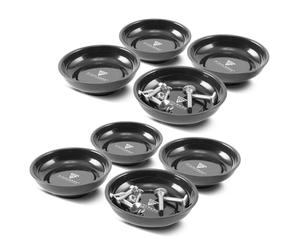 STAHLWERK Lot de 8 bols magnétiques en plastique de 10,2 cm avec base magnétique puissante pour ranger vis, outils et petites pièces avec pied en caoutchouc - Utilisation polyvalente par exemple en