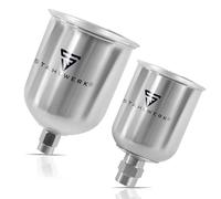 Stahlwerk Lot de gobelets à peinture en aluminium 125 ml et 600 ml pour pistolet à peinture/pistolet pulvérisateur/pistolet pulvérisateur