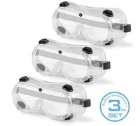 STAHLWERK Lunettes de protection Lunettes de protection en osier avec bande de maintien flexible Set de 3 pièces