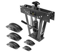 STAHLWERK Machine à cintrer des tuyaux jusqu'à 90° avec une force de presse hydraulique de 12 t | Cintreuse de tuyaux | Machine à cintrer | Appareil à cintrer avec 6 matrices pour le cintrage de