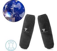STAHLWERK Manches de soudeur avec ceinture élastique en croûte de cuir de haute qualité