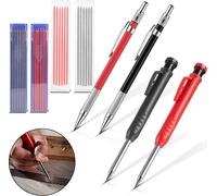 STAHLWERK Marqueur pour trous profonds Crayon Set de 4 mines 36 mines de rechange Taille-crayon intégré