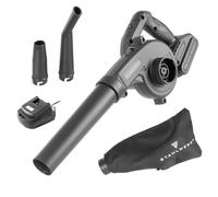 STAHLWERK Mini souffleur à feuilles sans fil MAG-20 ST - 20 V - Avec 2 Ah - Portable - Universel - Pour le nettoyage du jardin et de la route - Aspirateur sans balais et souffleur compact 98 m/s, 0-18