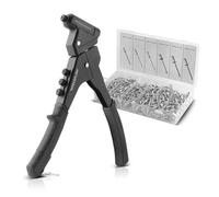 STAHLWERK NZ-280 ST Kit de pince à riveter 360° | Pince à riveter à levier | Pince à riveter | Pince à écrou de rivetage | Outil de rivetage | Pince à riveter à une main avec 4 embouts