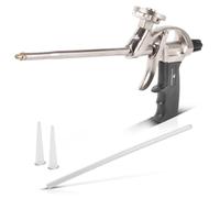 STAHLWERK Pistolet à mousse pour mousse polyuréthane | Pistolet à mousse de construction en aluminium | Pistolet à mousse adapté à toutes les cartouches de mousse courantes | Pistolet doseur pour