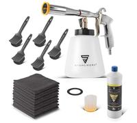 STAHLWERK Pistolet de nettoyage à air comprimé RP-92 ST en kit avec 1 litre de nettoyant universel, pinceaux de détail, éponge de voiture et chiffons en microfibre | Nettoyeur à air comprimé