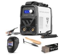 STAHLWERK Poste à souder à l'électrode ARC 160 MD - Kit complet - MMA jusqu'à 160 A, utilisation flexible sans gaz, compact & léger, évolutif TIG DC, Hotstart, Anti-Stick, Smart Cooling