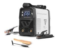 STAHLWERK Poste à souder à l'électrode ARC 200 MD Digital - MMA & Lift-TIG (DC) jusqu'à 200 A, utilisation flexible sans gaz, ARC-Force, Hotstart, Anti-Stick, Smart Cooling & protection surchauffe