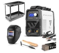 STAHLWERK Poste à souder à l'électrode ARC 200 MD - Kit complet avec chariot - MMA jusqu'à 200 A, utilisation flexible sans gaz, compact & léger, Smart Cooling, Hotstart, fonction Anti-Stick