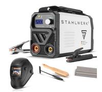 STAHLWERK Poste à souder à l'électrode ARC 200 MD - Kit complet - MMA jusqu'à 200 A, utilisation flexible sans gaz, compact & léger, Smart Cooling, Hotstart automatique, fonction Anti-Stick