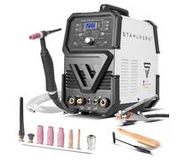 STAHLWERK Poste à souder AC/DC TIG 200 Puls Pro - Inverter combiné 200 A, fonction MMA (ARC), fonction Pulse, mémoire de jobs, Hotstart, Anti-Stick, technologie IGBT, pour aluminium & tôles fines