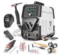 STAHLWERK Poste à souder AC/DC TIG 200 Puls Pro Touch - Kit complet - Inverter IGBT 200 A, fonction MMA (ARC), poste à souder sous gaz de protection, mémoire, fonction Pulse/Spot, alu & tôles fines