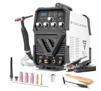 STAHLWERK Poste à souder combiné 2-en-1 AC/DC TIG 200 ST - TIG & MMA (ARC) jusqu'à 200 A, amorçage HF, Hotstart, Anti-Stick, mode 2T & 4T, soudage AC TIG pour aluminium, technologie IGBT