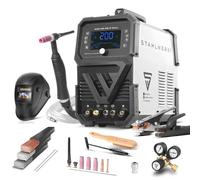 STAHLWERK Poste à souder combiné 3-en-1 AC/DC TIG 200 ST Digital - Kit complet - TIG & MMA (ARC) jusqu'à 200 A, mode Clean pour le nettoyage électrochimique des soudures inox, amorçage HF