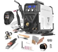 STAHLWERK Poste à souder combiné 3-en-1 MTM-200 ST - Kit complet - TIG, MIG/MAG, MMA jusqu'à 200 A, dévidage synergique, entraînement 4 galets, amorçage HF, compatible fil fourré, acier, tôles fines