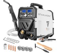 STAHLWERK Poste de soudage MIG MAG 200 Puls Pro IGBT Appareil combiné sous gaz protecteur avec 200 A