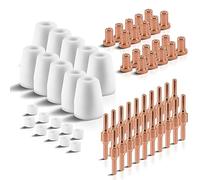 STAHLWERK PT-31 Plasma Accessories Pièces d´usure :Buses Plasma + Electrodes + Capsules en céramique pour Torche de plasma PT-31 CUT, Jeu de 30 pièces
