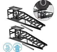 STAHLWERK Rampe d'accès hydraulique GTH-14 ST Lot de 2 avec capacité de charge de 5 tonnes