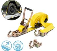 STAHLWERK Sécurité de roue TRS-50 ST 3 m x 50 mm 2.250 kg Sangle à cliquet pour pneus