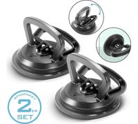 STAHLWERK Set de 2 ventouses avec 2 x 50 kg de capacité de charge et 12,5 cm | 5" de diamètre