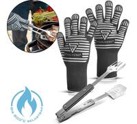 STAHLWERK Set de gril avec 4 en 1 BBQ Multitool-couverts de gril