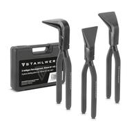 STAHLWERK Set de pinces pliantes 0 ° | 45 ° | 90 ° avec pince à chanfreiner de 60 mm de largeur | Pince à tôle | Pince à cintrer | Pince à tôle | Pince de couvreur | Pince plombier en acier carbone