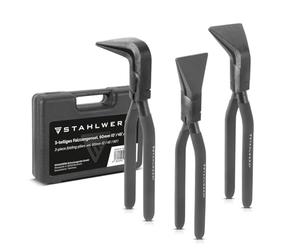STAHLWERK Set de pinces pliantes 0 ° | 45 ° | 90 ° avec pince à chanfreiner de 60 mm de largeur | Pince à tôle | Pince à cintrer | Pince à tôle | Pince de couvreur | Pince plombier en acier carbone