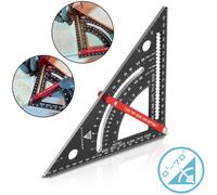 STAHLWERK Triangle d'angle avec butée mesure d'angle métrique en aluminium