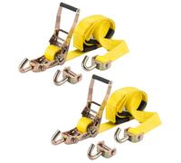 STAHLWERK TRS-50 ST Lot de 2 protections de roue 3 m x 50 mm 2,250 kg Sangle à cliquet pour pneu | Sangle de serrage | Sangle d'arrimage | Sangle de transport | Sangle de serrage | Sangle de serrage