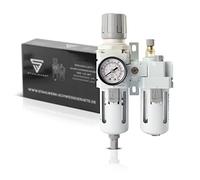 STAHLWERK unité de maintenance pour l'air comprimé avec huileur jusqu'à 10,5 bar pour les compresseurs d'air comprimé séparateur d'eau filtre air comprimé régulateur de pression raccordement 1/4''