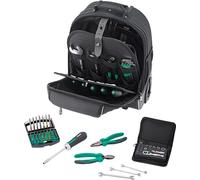 STAHLWILLE 13215/105 Kit d'outils multifonctions 105 pièces dans un sac à dos à roulettes | Sac à dos à outils professionnel, tournevis, clé à molette, jeu d'embouts