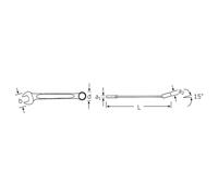 Stahlwille 40082525 Llave Combinada De Boca Fija Y Boca En Estrella 13 25