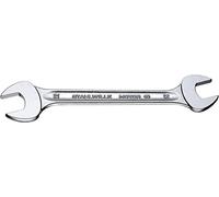 Stahlwille 40433436 Double Open Ended Spanners, Motor No. 10a, Size 9/16 x 5/8 inch, 15 deg Offset Angle, SAE, Industrial Grade, Chrome Plated, Non-Slip Finish, Made in Germany