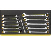 Stahlwille 96830128 TCS WT 17/12 Jeu de clés plates à cliquet annulaire Ouverture de clé (métrique) 8 - 19 mm