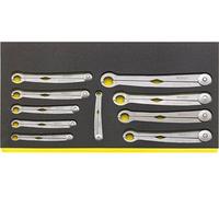 Stahlwille 96830130 TCS WT 240/10 Jeu de clés à œil à cliquet Ouverture de clé (métrique) 8 - 19 mm