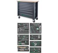 Stahlwille 98830179 Assortiment doutils haut de gamme 161 pcs. Avec établi mobile WB625 7 tiroirs (l x H x P) 1150 x 1045 x 500 mm