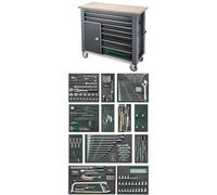 Stahlwille 98830195 Établi mobile avec 267 pièces Assortiment doutils haut de gamme 7 tiroirs (l x H x P) 1150 x 1045 x 500 mm