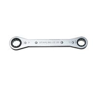 Stahlwille 25 17 X 19 RATSCHENRINGSCHLUESSEL 41131719 Clés polygonale double à cliquet 17 - 19 mm