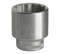 Stahlwille Douille 45 3/8 po. 12 pans ouv. de clé 24 mm L. 35 mm STAHLWILLE Quantité:1