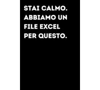 Stai calmo. Abbiamo un file excel per questo. - Taccuino divertente per appunti e idee | Quaderno simpatico da ufficio: Taccuino divertente per ... amici e amiche | Umorismo da ufficio