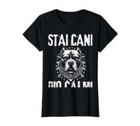 STAI Canne DIO CALMO Pitbull BESTEMMIA T-Shirt Graphique avec Valeur