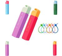 Stain Remover Pen, 3-Second Stain Remover Pen for Clothes, Double Head Instant Stains Treater Sticks, 12ml Spot Cleaner With Lanyard Travel & Pocket-Sized (red+purple)