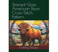 Stained-Glass American Bison Cross-Stitch Pattern