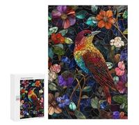 Stained Glass Bird Artwork Puzzle 1000 Pièces Educa Jouet en Bois Cadeau Unique Décoration Intérieure Jeu Éducatif Challenge Toy Adultes Et Enfants À Partir De 14 Ans 300 PCS