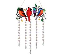 Stained Glass Birds - Bird Light Catcher | Outdoor Fence Wall Art Bird Light Catcher, Décoration de maison réflective pour les anniversaires, les femmes, la maison, les amis, les fêtes en intérieur
