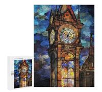 Stained Glass Clock Tower-2 Puzzle 1000 Pièces Educa Jouet en Bois Cadeau Unique Décoration Intérieure Jeu Éducatif Challenge Toy Adultes Et Enfants À Partir De 14 Ans 500 PCS