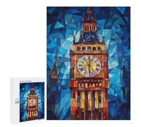 Stained Glass Clock Tower-3 Puzzle 1000 Pièces Educa Jouet en Bois Cadeau Unique Décoration Intérieure Jeu Éducatif Challenge Toy Adultes Et Enfants À Partir De 14 Ans 500 PCS