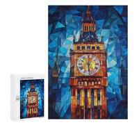 Stained Glass Clock Tower-3 Puzzle 1000 Pièces Educa Jouet en Bois Cadeau Unique Décoration Intérieure Jeu Éducatif Challenge Toy Adultes Et Enfants À Partir De 14 Ans 300 PCS